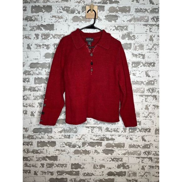 Woolrich | women vintage red wool blend sweater - Picture 9 of 10